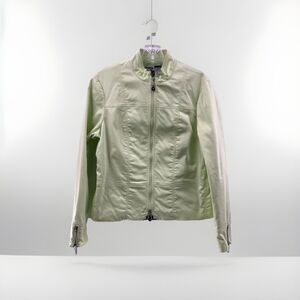 Jamie Sadock Women’s Cropped Zippered Jacket Pistachio Green Lined Size 8